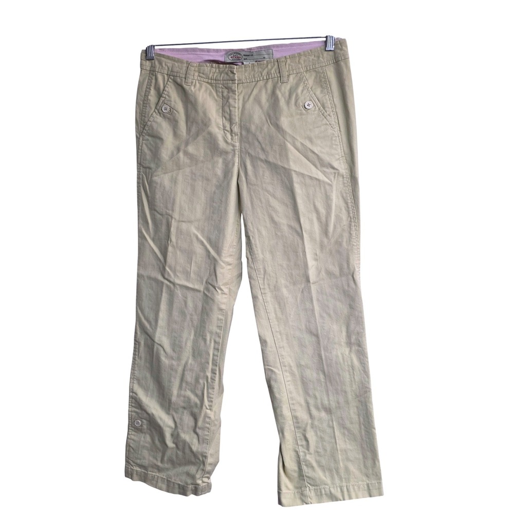Sitwell Womens‎ Beige Striped Straight Leg Chino Pants Khaki Size 8
C9